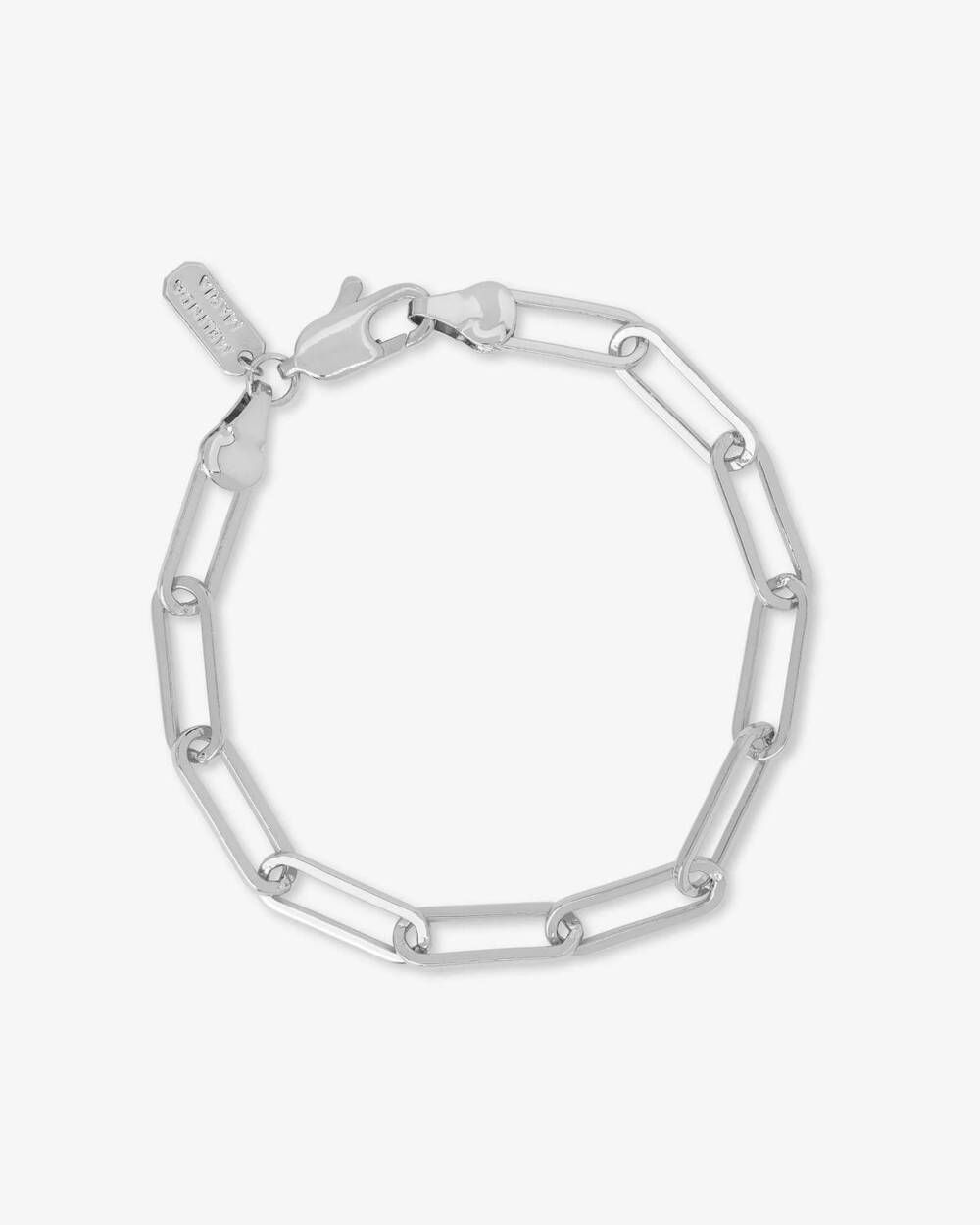 NEW MELINDA MARIA women's samantha chain link bracelet in silver